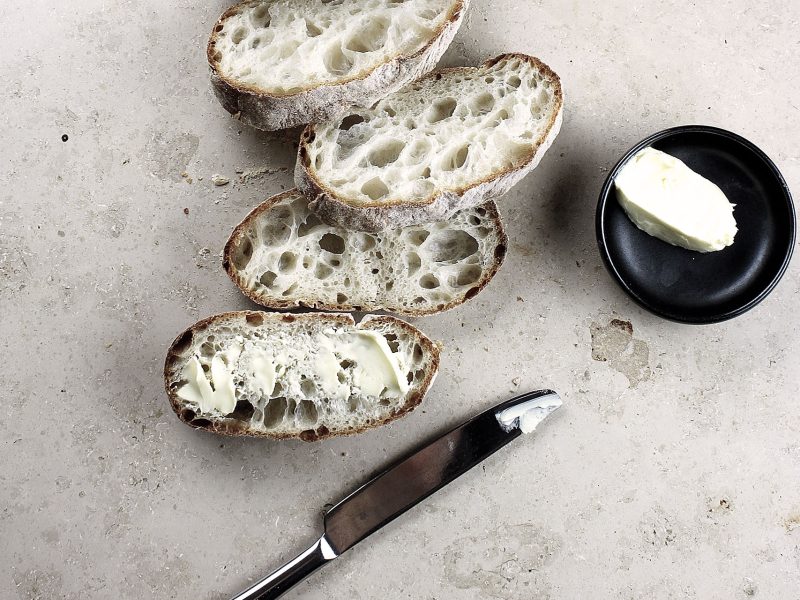 Teaspoonful of Picked Brussels Sprouts with Ham